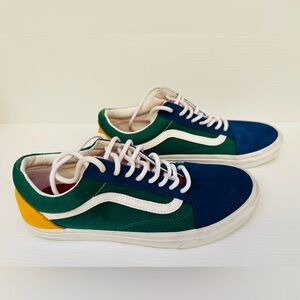 Vans Old Skool Yacht Club Blue Yellow Red Green Skate Sneakers men 8.5 women 10